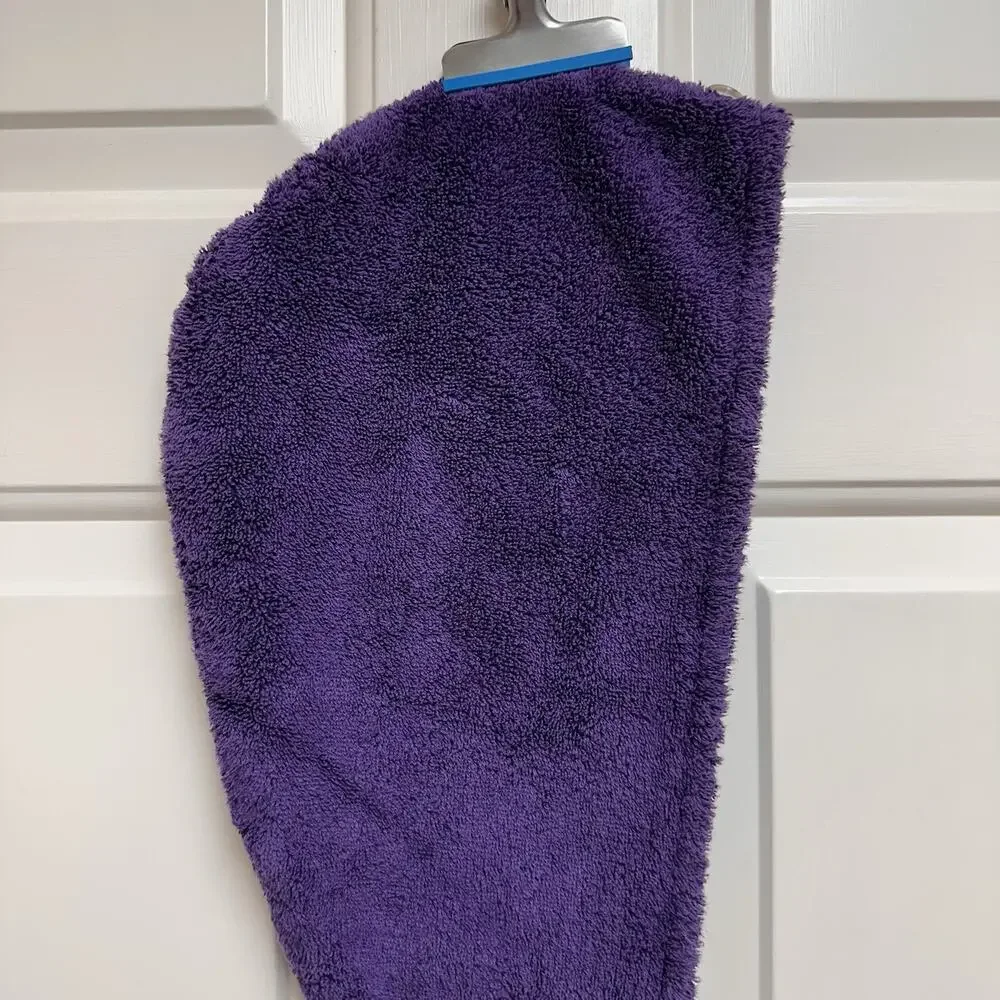 Joy Mangano True Perfection Luxury Cosmetic Resistant Towels Hair Head Wrap Purp